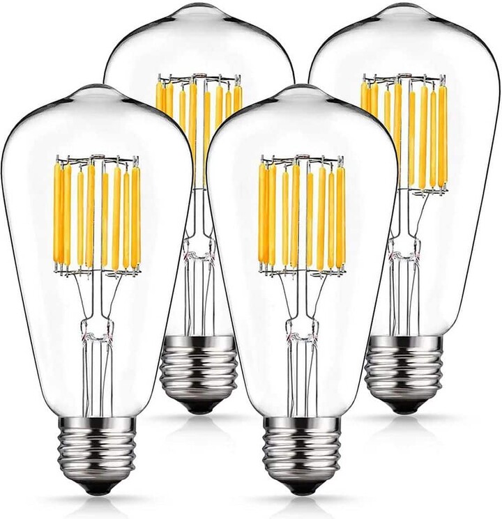 Emeritpro 80-Watt Equivalent ST64 Edison LED Light Bulb 2700K Soft White (4-Pack)