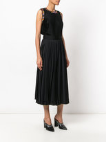 Thumbnail for your product : Givenchy pansy detail pleated dress
