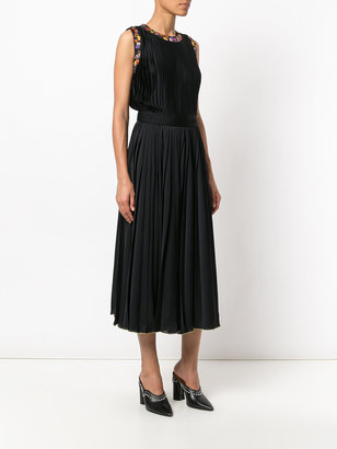 Givenchy pansy detail pleated dress