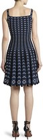 Thumbnail for your product : Alaia Campelle Degrade Flower Squareneck Flared Dress