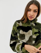 Thumbnail for your product : B.young camo fleece jacket