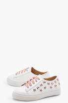 Thumbnail for your product : boohoo Girls Floral Embellished Trainer