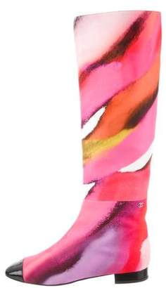 Chanel Tie-Dye Knee-High Boots