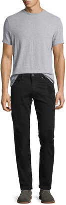 J Brand Jeans Tyler Distressed Slim-Fit Denim Jeans, Black Solace