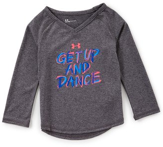Under Armour Little Girls 2T-6X Get Up And Dance Long-Sleeve Tee