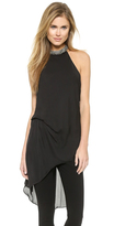 Thumbnail for your product : Haute Hippie Embellished High Neck Blouse