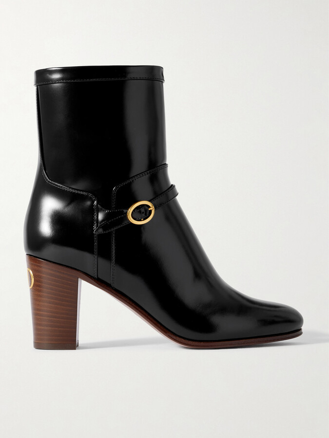 Valentino Garavani 80 Leather Ankle Boots - Black
