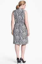 Thumbnail for your product : Donna Ricco Print Sleeveless Sheath Dress (Plus Size)