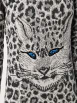 Thumbnail for your product : Alberta Ferretti leopard intarsia knit dress
