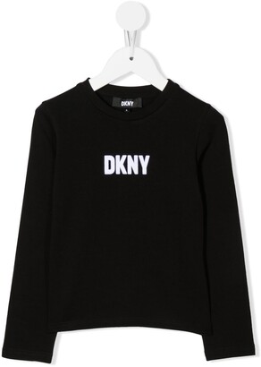 DKNY embossed-logo long-sleeve T-shirt