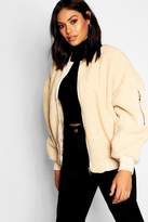 Thumbnail for your product : boohoo Teddy Faux Fur Bomber Jacket