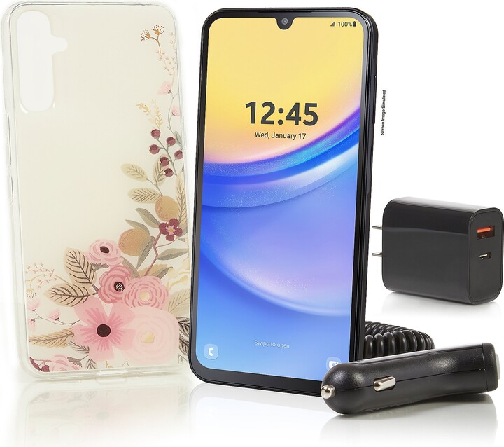 Tracfone 6.5" Samsung Galaxy A15 5G 1500 Talk/ Text/Data