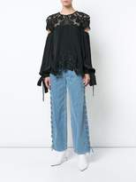 Thumbnail for your product : Jonathan Simkhai lace-panelled top