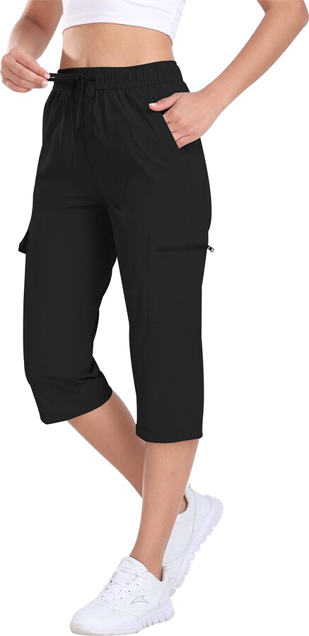 MOCOLY Women's Hiking Capris Pants Outdoor Lightweight Quick Dry