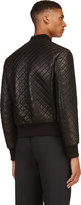 Thumbnail for your product : Neil Barrett Black Quilted Leather Bomber Jacket
