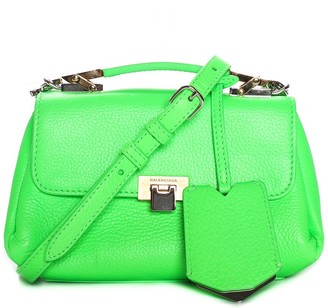 Balenciaga Green Leather Soft Mini Le Dix Cartable Satchel - ShopStyle