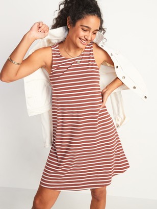 Old Navy Striped Jersey-Knit Sleeveless Swing Dress for Women