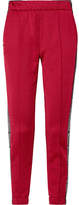 Thumbnail for your product : Alexander Wang Alexanderwang.T Striped Cotton-blend Satin Track Pants