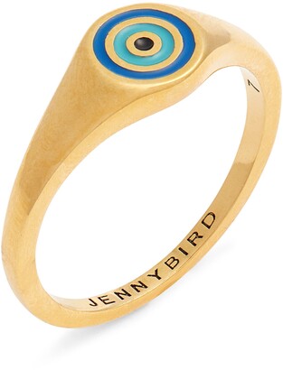 Jenny Bird Evil Eye Signet Ring