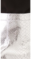 Thumbnail for your product : Milly Mirrored Python Pencil Skirt