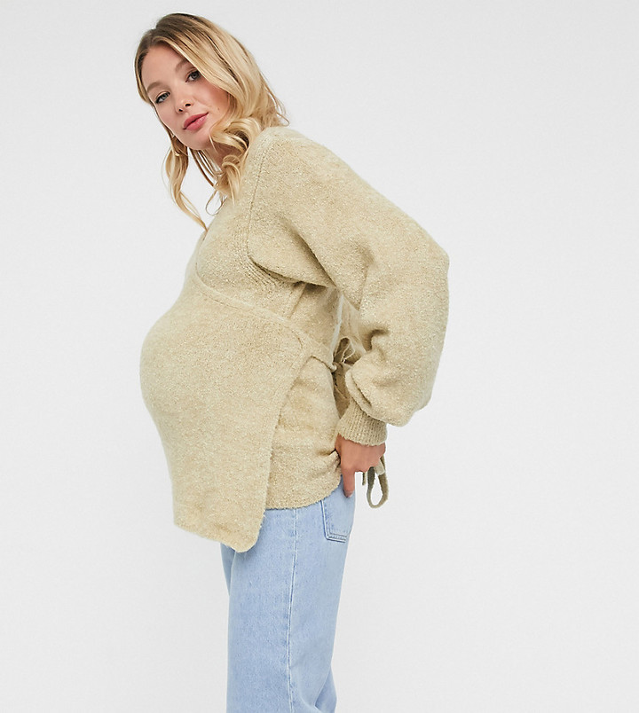 maternity wrap sweater