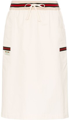 Gucci Web stripe-detail skirt