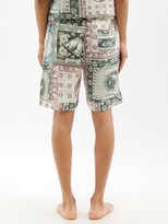 Thumbnail for your product : Desmond & Dempsey Lamba-print Organic-linen Pyjama Shorts - Multi