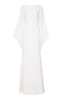 Givenchy Beaded Trim Kimono Sleeve Cady Gown