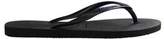 Thumbnail for your product : Havaianas Slim Rubber Logo Black Lilac Thong