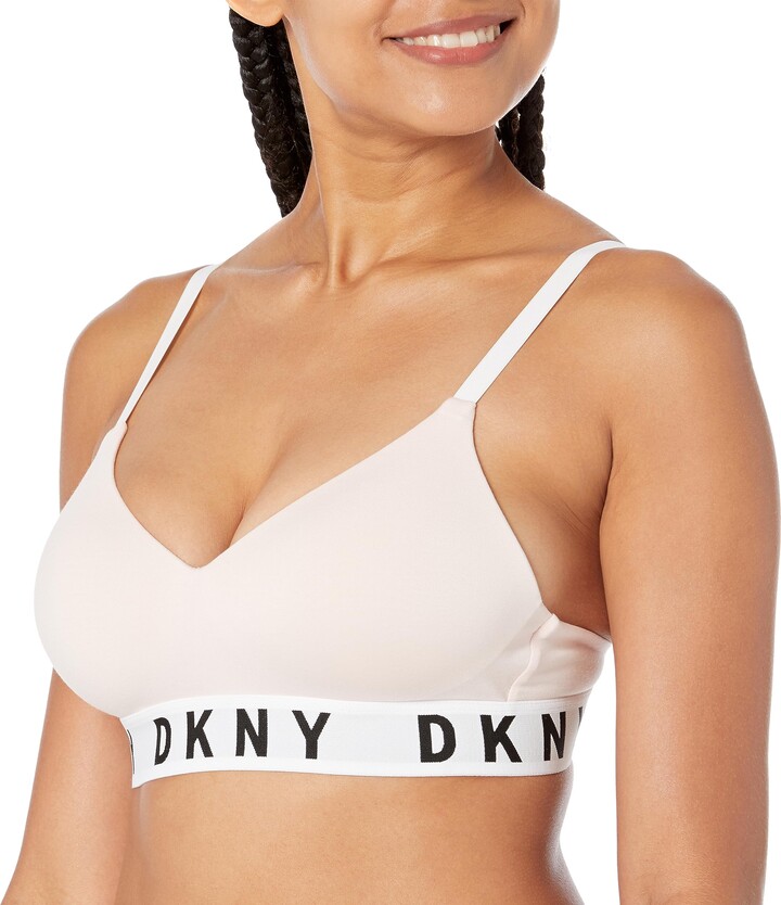 Plain signature bands plunge bra, DKNY