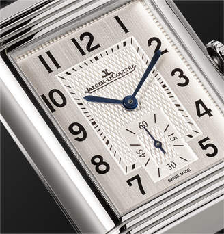 Jaeger-LeCoultre Jaeger Lecoultre Reverso Classic Large Duoface 28mm Stainless Steel and Leather Watch - Men - White