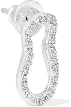 Monica Vinader Riva Sterling Silver Diamond Earrings