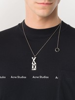 Thumbnail for your product : Acne Studios X hammered-effect pendant