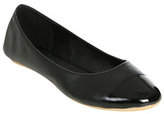 Thumbnail for your product : Wet Seal WetSeal Cap Toe Leatherette Flat Ivory