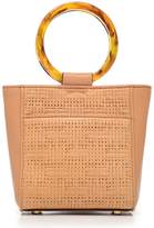 Thumbnail for your product : THACKER Mini Le Bucket Tortoise Ring Handle Leather Bag