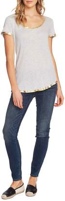 Vince Camuto Metallic-Trimmed Tee