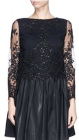 Thumbnail for your product : Nobrand 'Ava' sequin floral lace cropped top