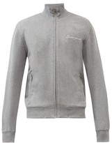 Thumbnail for your product : Dolce & Gabbana Logo-embroidered Cotton-blend Jersey Track Jacket - Grey