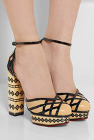Thumbnail for your product : Charlotte Olympia Ay Caramba! leather pumps