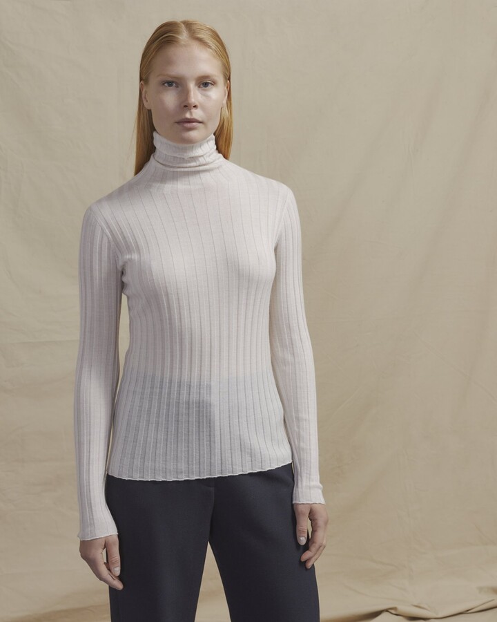 JigsawJigsaw Merino Seamless Rib Polo Neck ShopStyle Knitwear