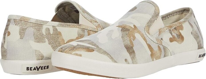 SeaVees Women's Baja Slip On Sneaker US 7 Cream Camouflage Comfort Shoes KHD368