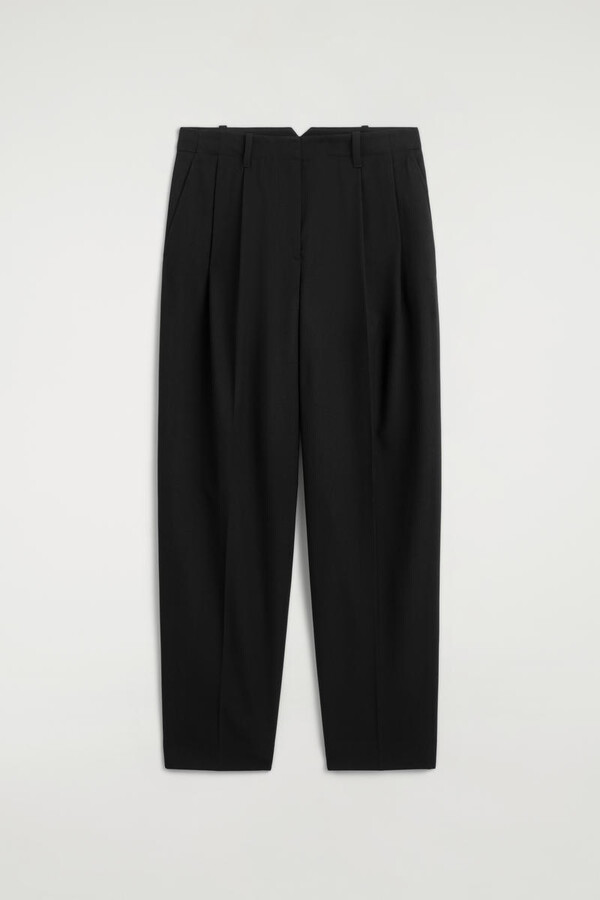 COS Pleated Wool-Blend Tapered Pants