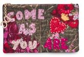 Thumbnail for your product : Dolce & Gabbana Sequined Floral Zip Clutch