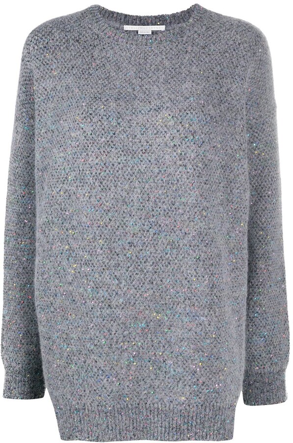 Stella McCartney Kind Intarsia Wool And Cotton-blend Sweater - Blue -  ShopStyle