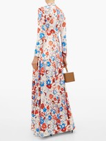 Thumbnail for your product : Vika Gazinskaya Floral-print High-neck Maxi Dress - Multi
