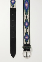 Thumbnail for your product : Isabel Marant Elsa Beaded Leather Belt - Ivory