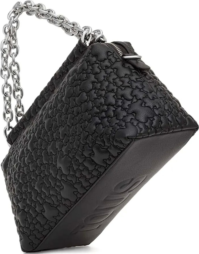 Bear-Quilted Shoulder Bag