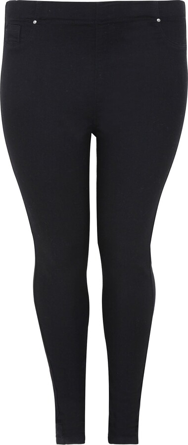 YOURS FOR GOOD Curve Pull On Stretch Jenny Jeggings - Women's Black -  ShopStyle Jeans