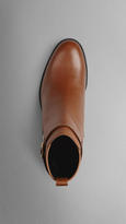 Thumbnail for your product : Burberry House Check Leather Ankle Boots