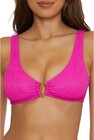 Becca Women's Stephanie Swim Bikini Top Contemporary Large Vivid Pink